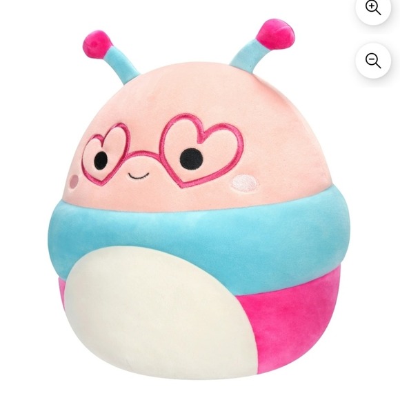 Squishmallows Griffith The Peach Bookworm Plush 8in - Picture 3 of 8